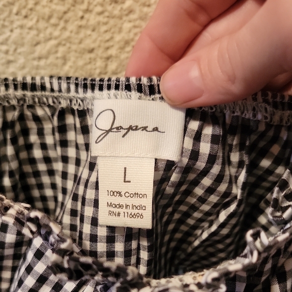 Japna Black and White Gingham Skirt Set - Picture 7 of 7